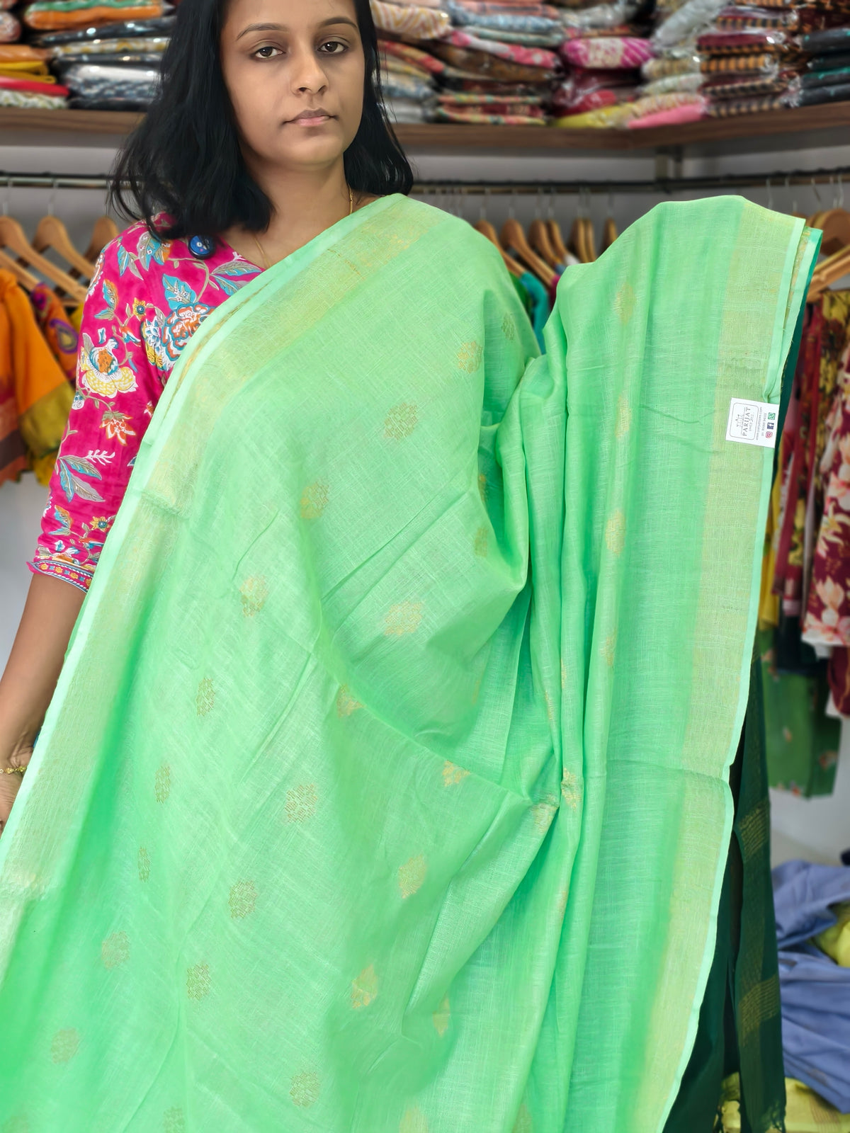 semi linen saree PC17951