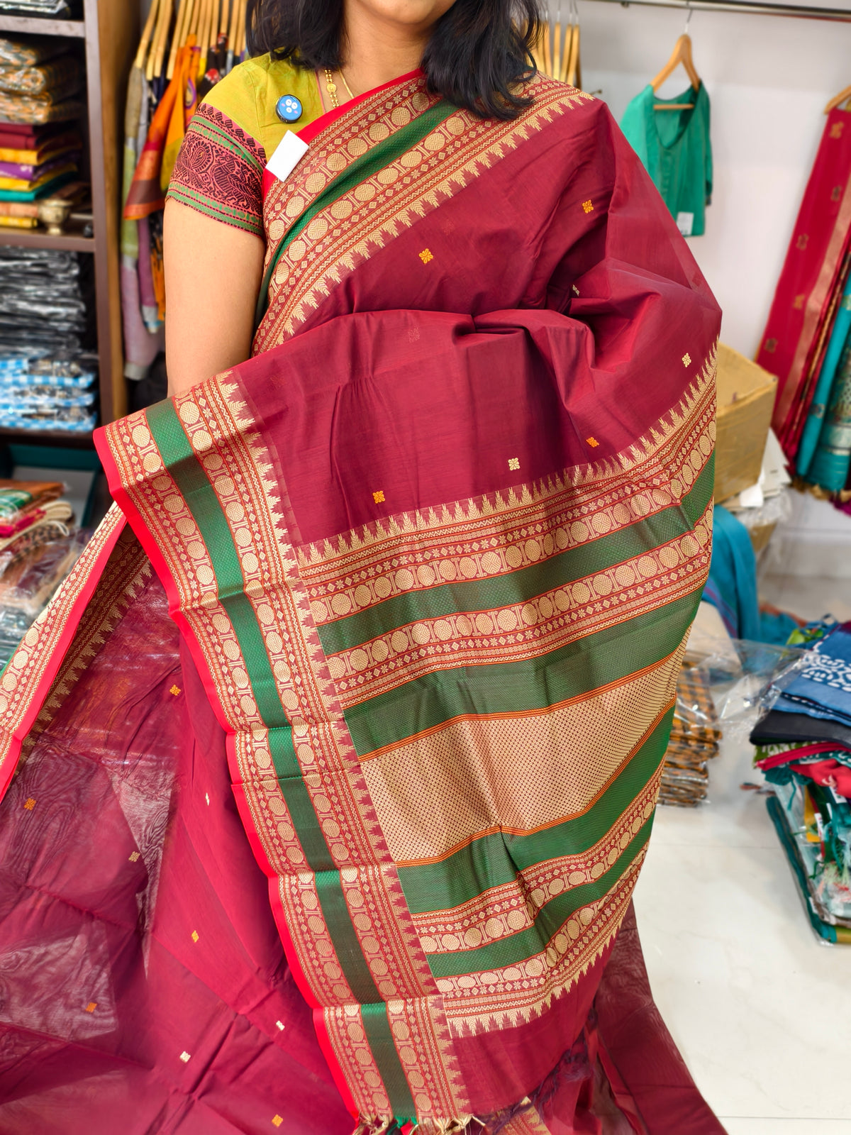 Kanchi handloom Cotton Saree PC15742