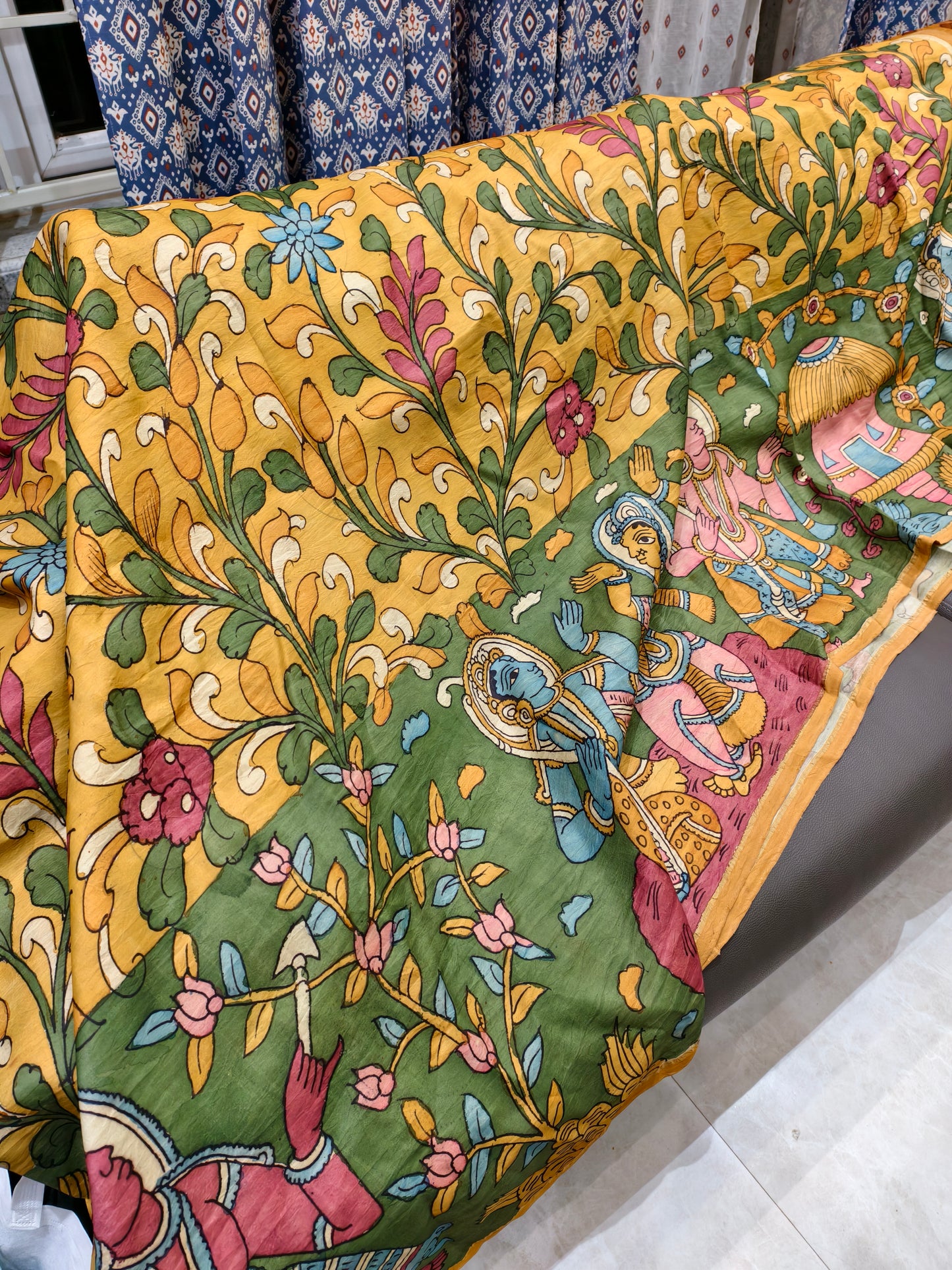 Kanchi hand painted kalamkari silk saree -sita