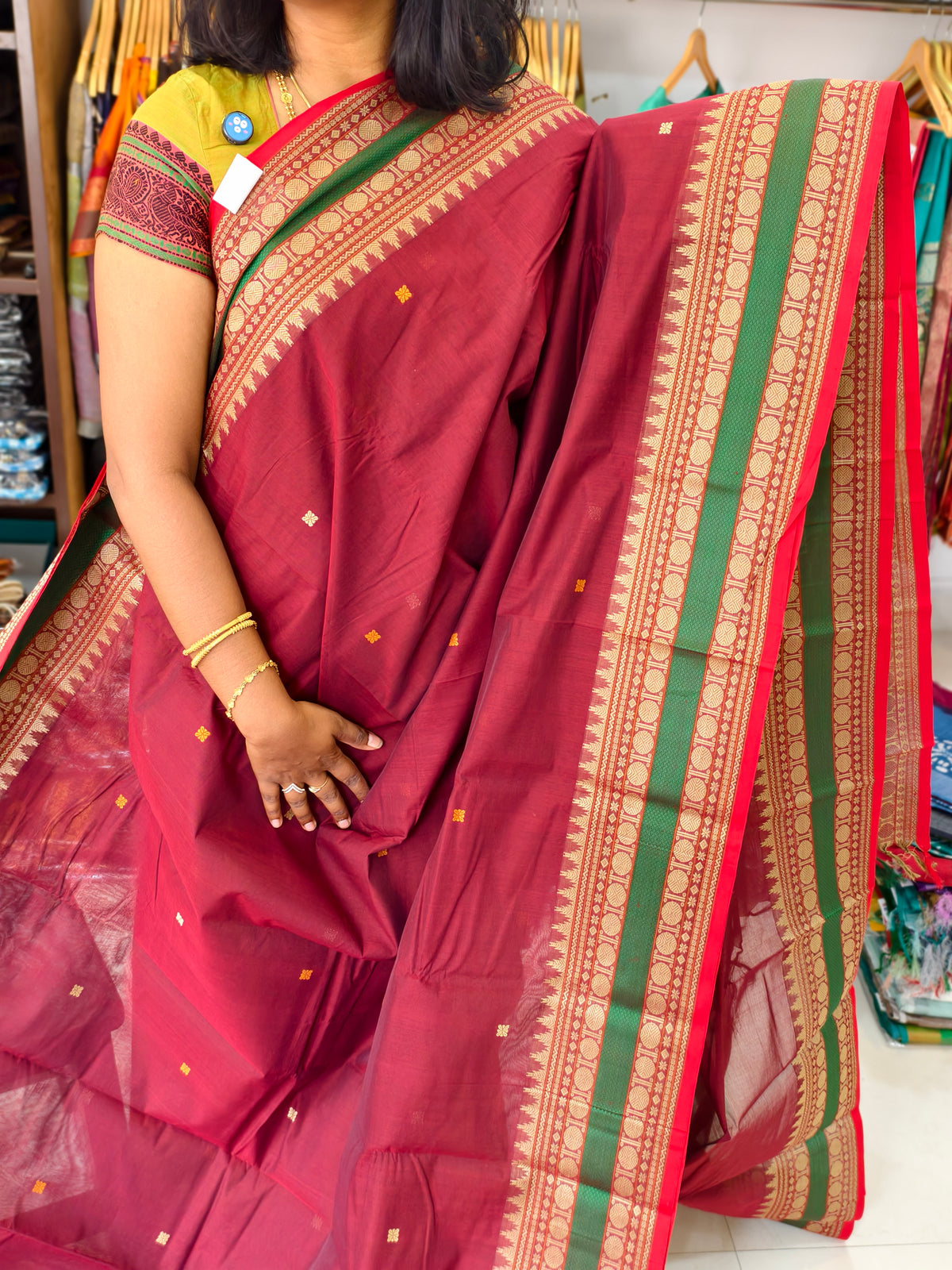 Kanchi handloom Cotton Saree PC15742