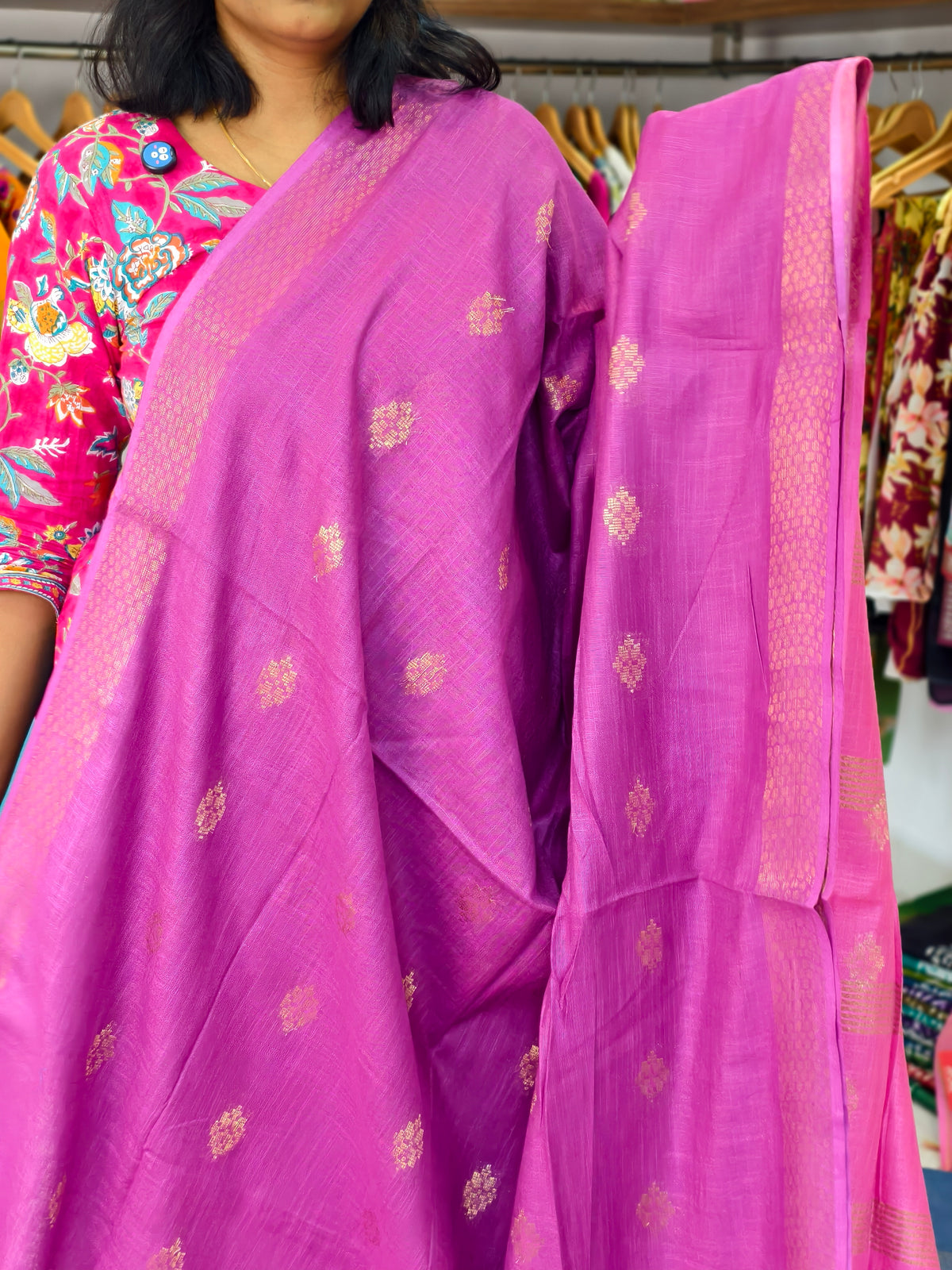semi linen saree PC17920