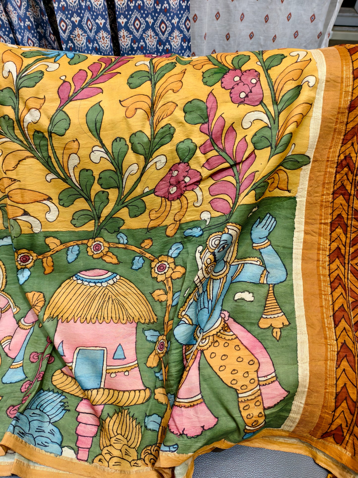 Kanchi hand painted kalamkari silk saree -sita