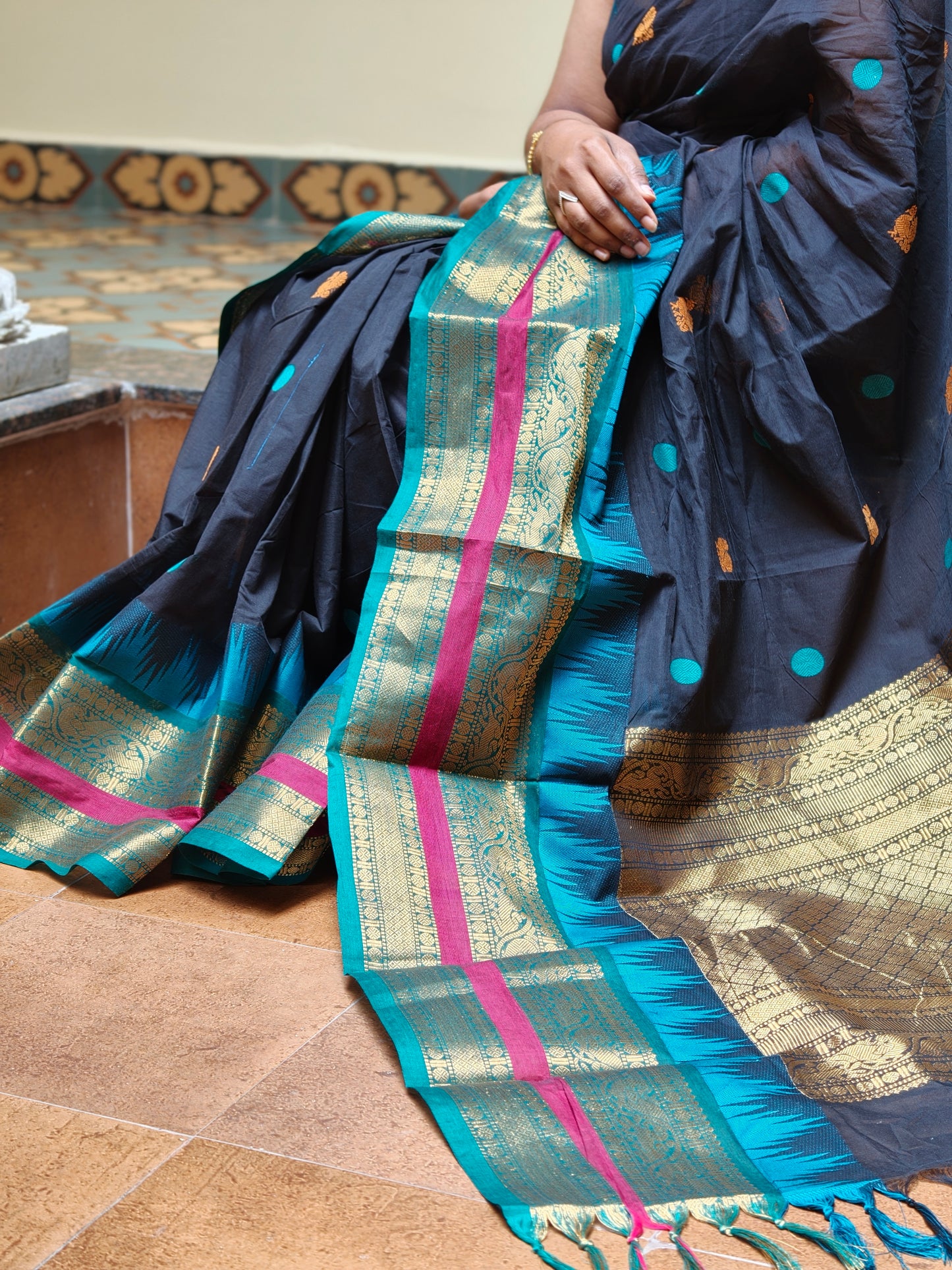 Chettinad handloom Cotton Saree PC16487