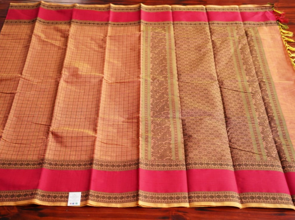 Lakshadeepam Kanchi handloom Cotton saree  PC5731 freeshipping - Parijat Collections