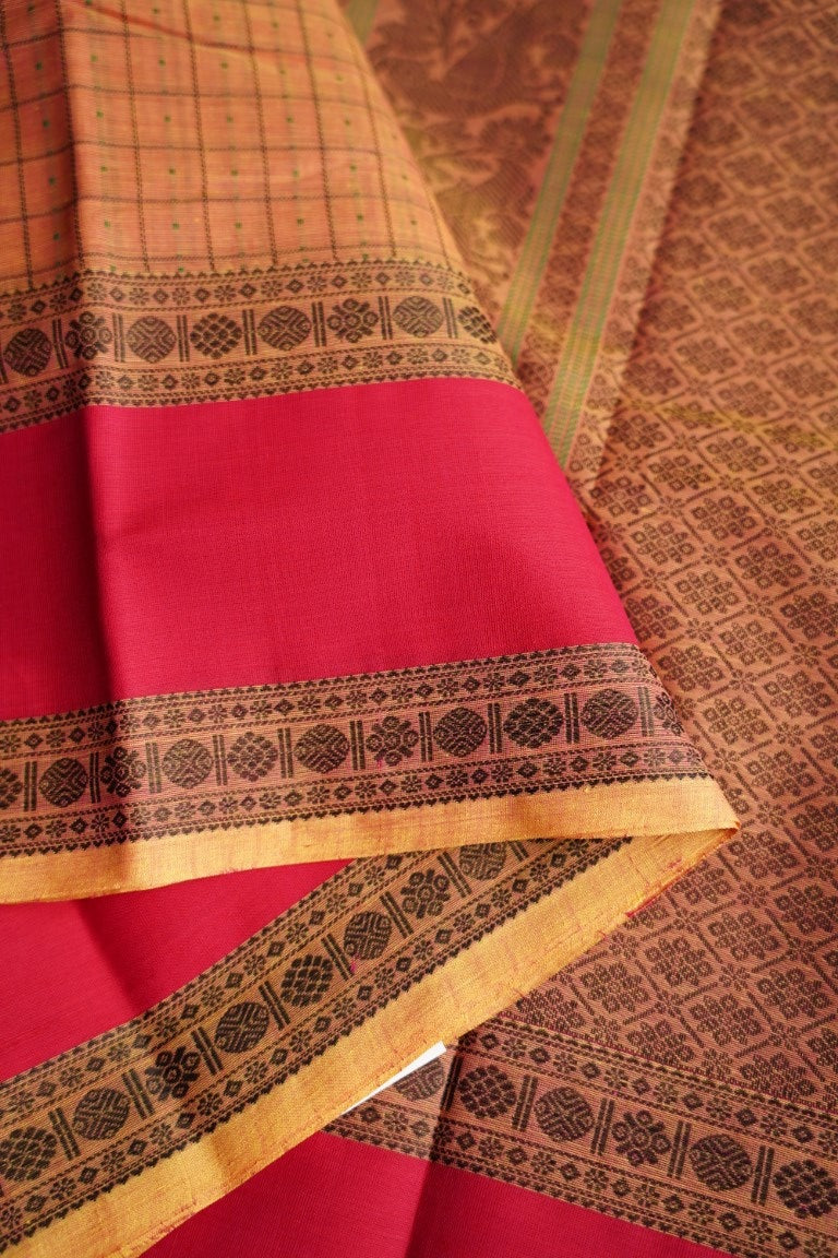Lakshadeepam Kanchi handloom Cotton saree  PC5731 freeshipping - Parijat Collections
