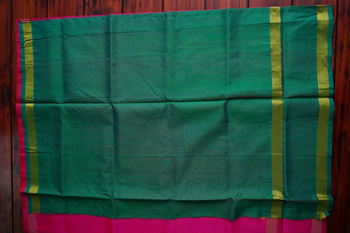 Pink Kanchi Handloom Silk Cotton Saree PC3119 freeshipping - Parijat Collections