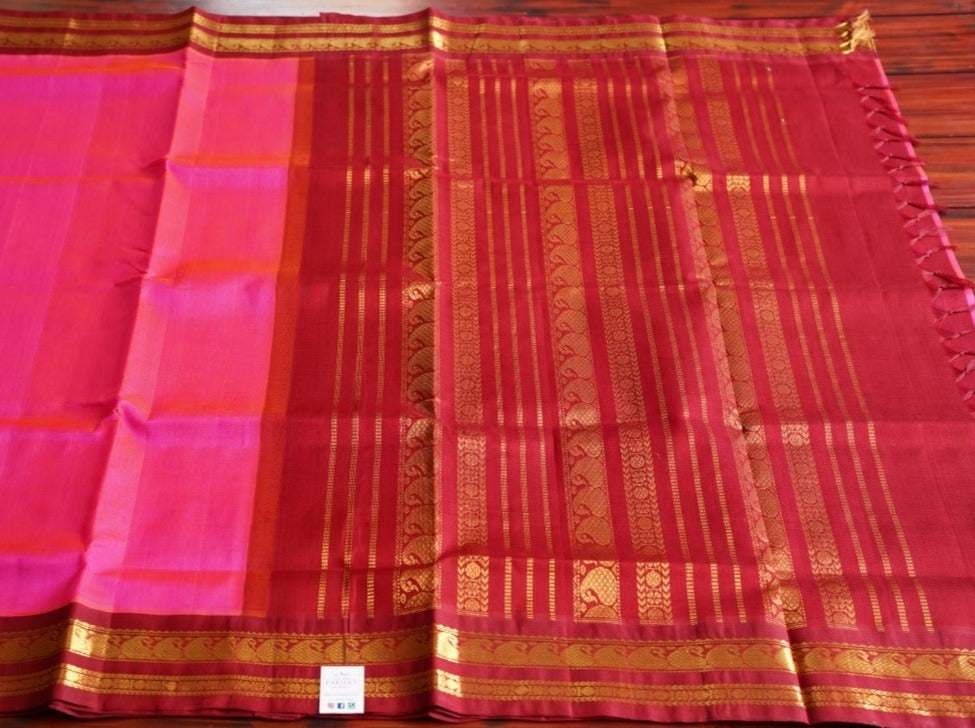 Kanchi Korvai Handloom Silk Cotton Saree PC5901 freeshipping - Parijat Collections