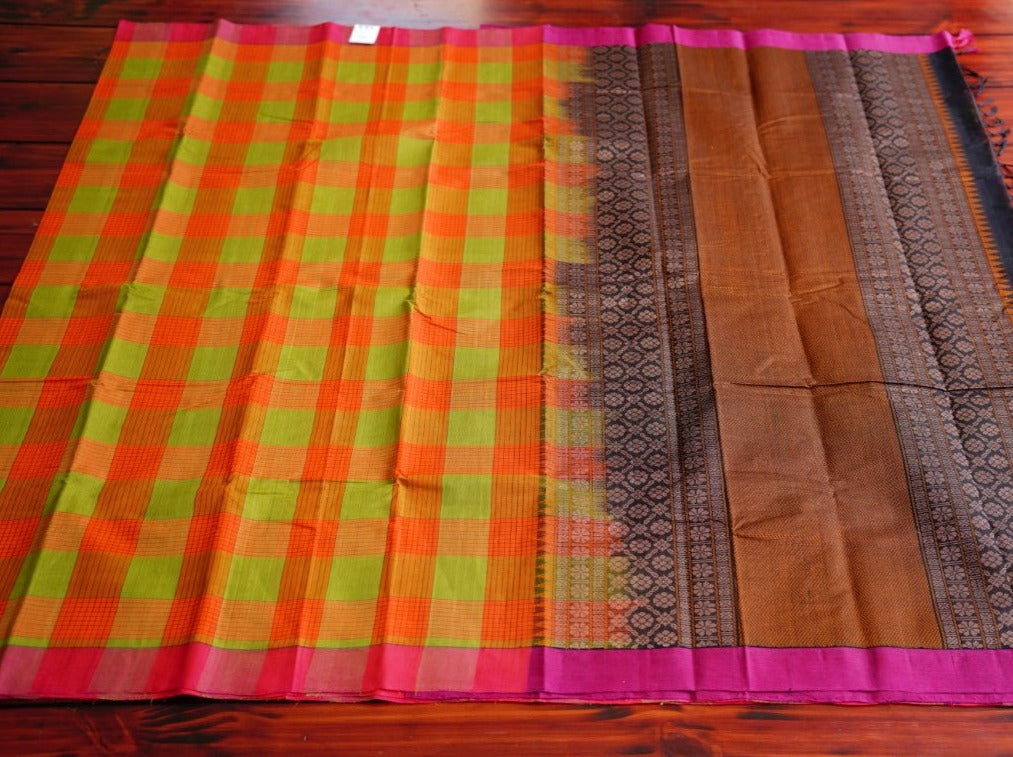 Kattam Kanchi handloom Cotton saree PC5959 freeshipping - Parijat Collections
