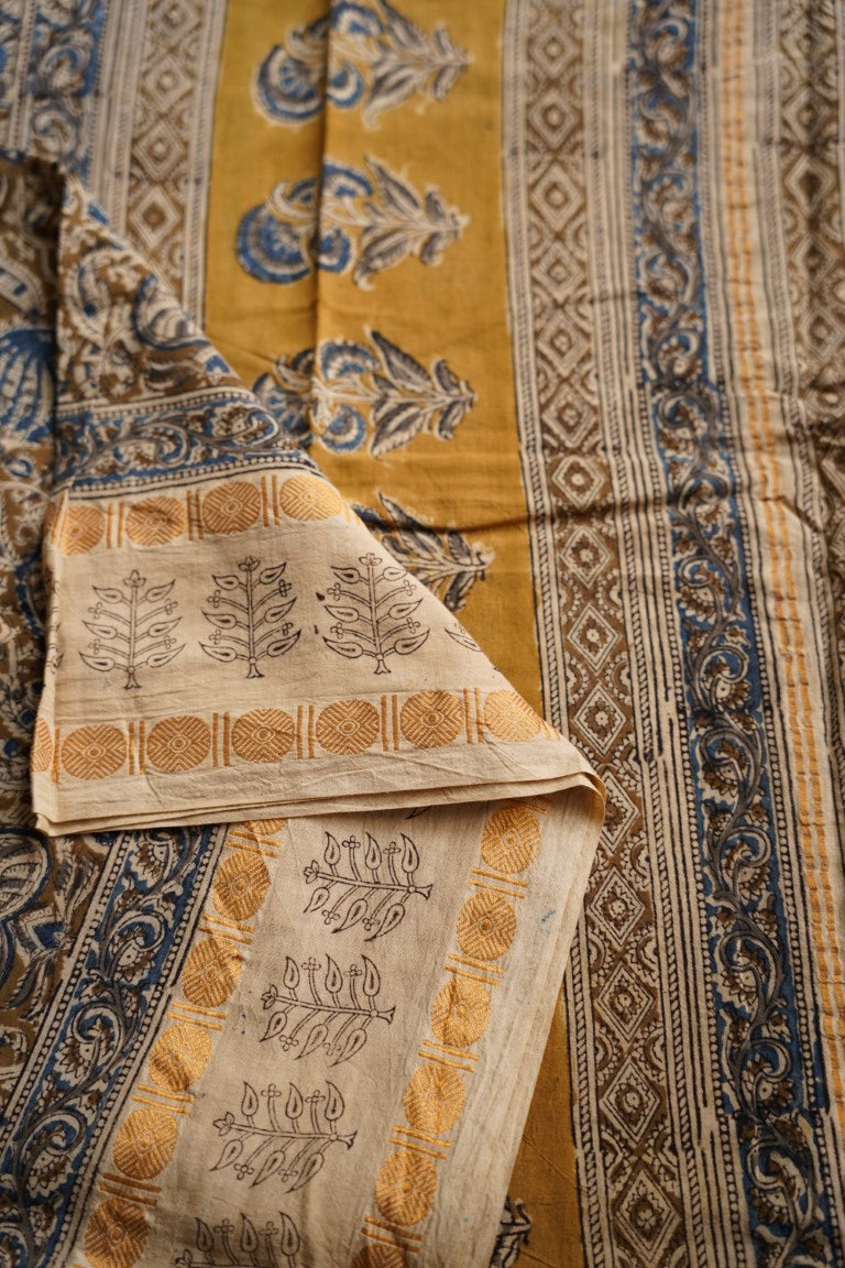 Kalamkari Organic Sungadi cotton saree (without blouse) PC9031