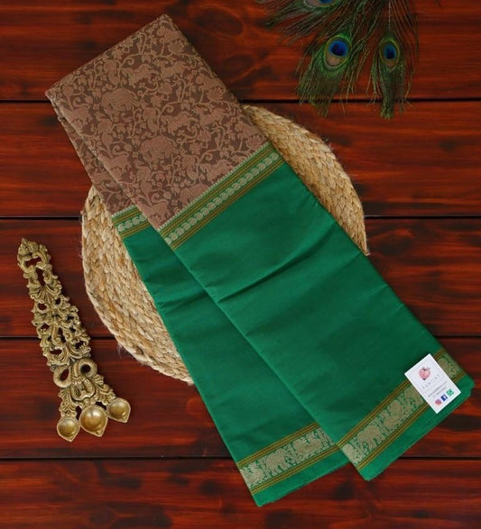 3 part Vanasingaram Kanchi handloom Cotton saree PC1629 freeshipping - Parijat Collections