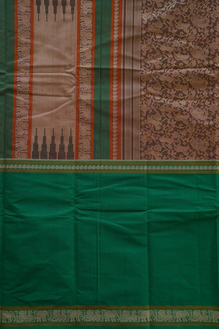 3 part Vanasingaram Kanchi handloom Cotton saree PC1629 freeshipping - Parijat Collections