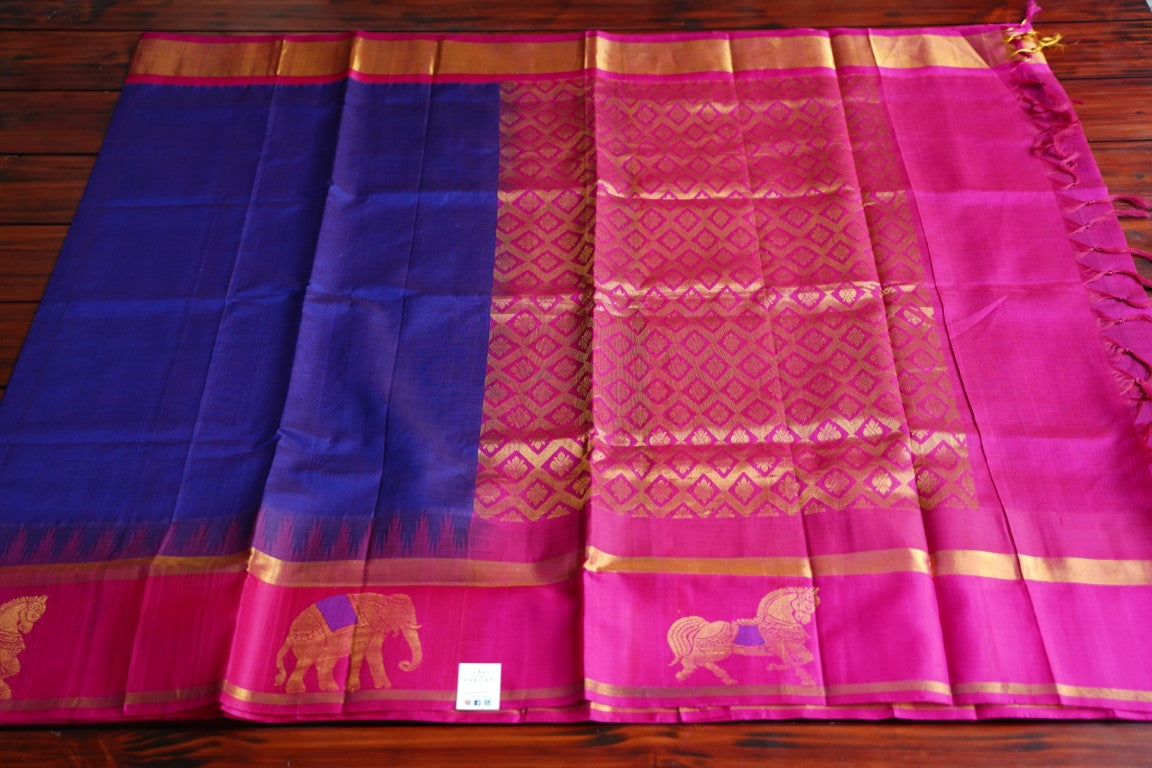 Kanchi Handloom Silk Cotton Saree PC4794 freeshipping - Parijat Collections