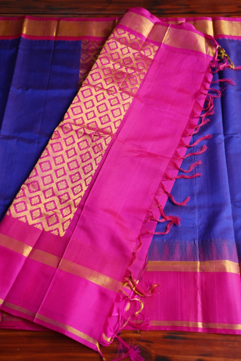 Kanchi Handloom Silk Cotton Saree PC4794 freeshipping - Parijat Collections
