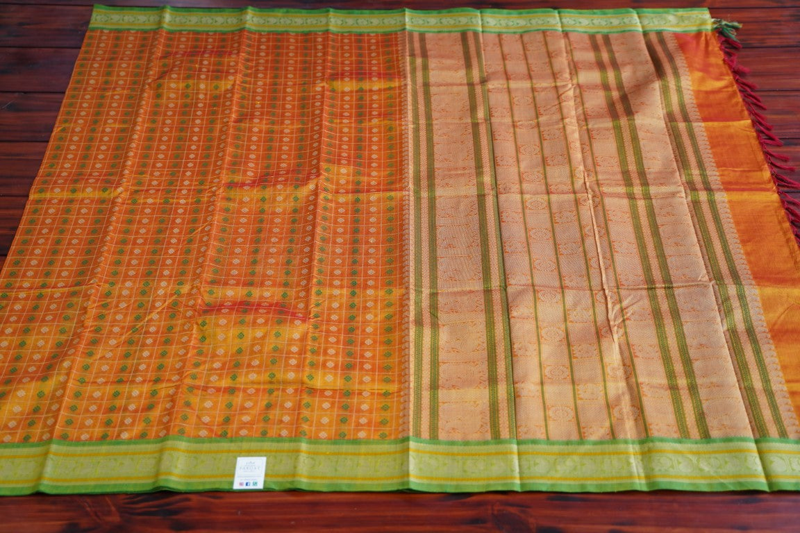 Kanchi Handloom Silk Cotton Saree PC4781 freeshipping - Parijat Collections