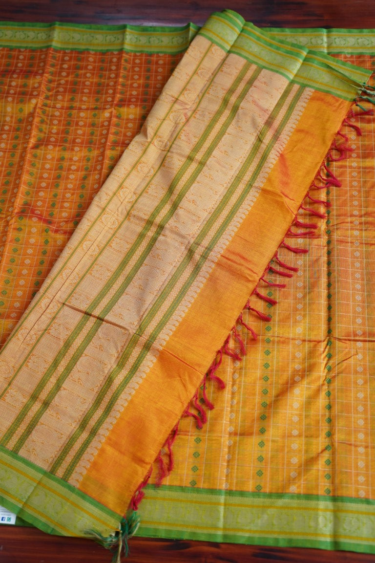Kanchi Handloom Silk Cotton Saree PC4781 freeshipping - Parijat Collections