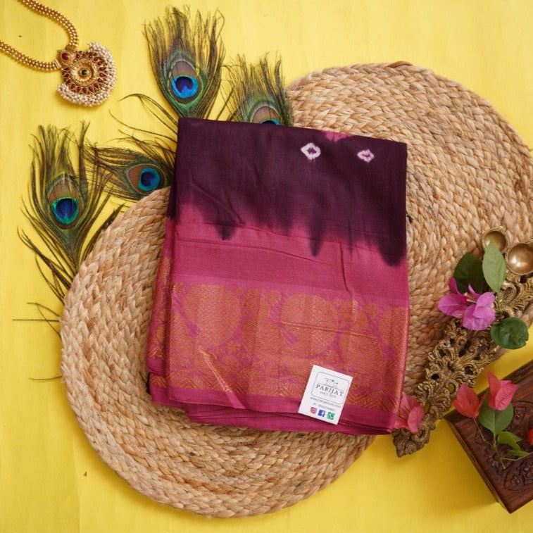 Sungadi handloom Cotton Saree With Jari Border PC9299