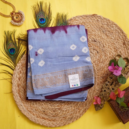 Sungadi handloom Cotton Saree With Jari Border PC9324