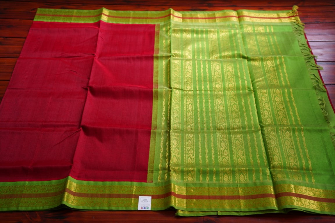 Korvai Kanchi Handloom Silk Cotton Saree PC7890