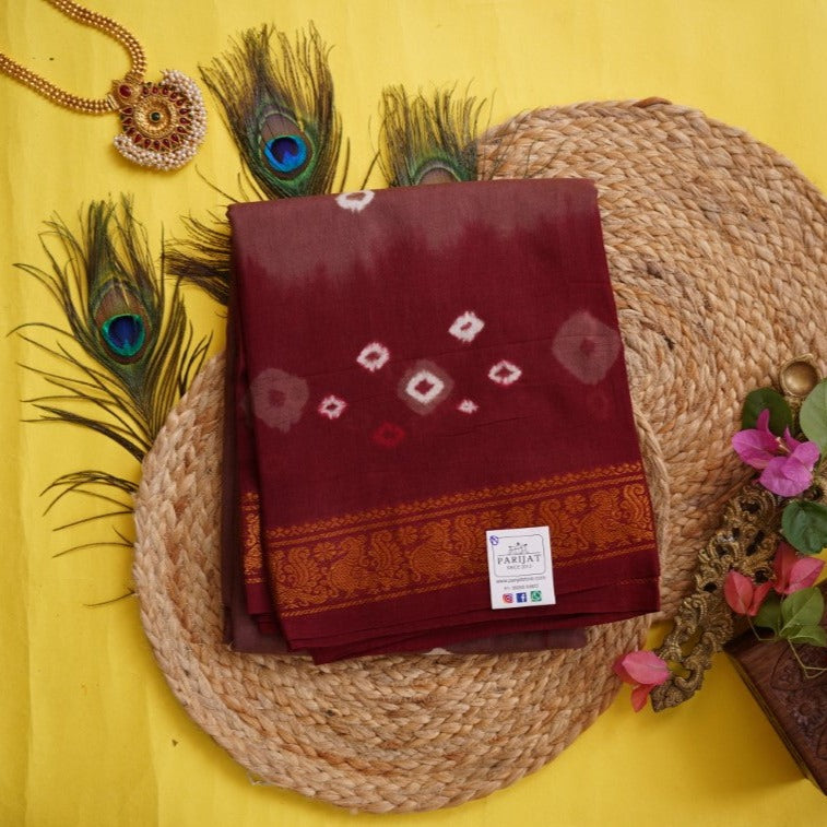 Sungadi handloom Cotton Saree With Jari Border PC9348