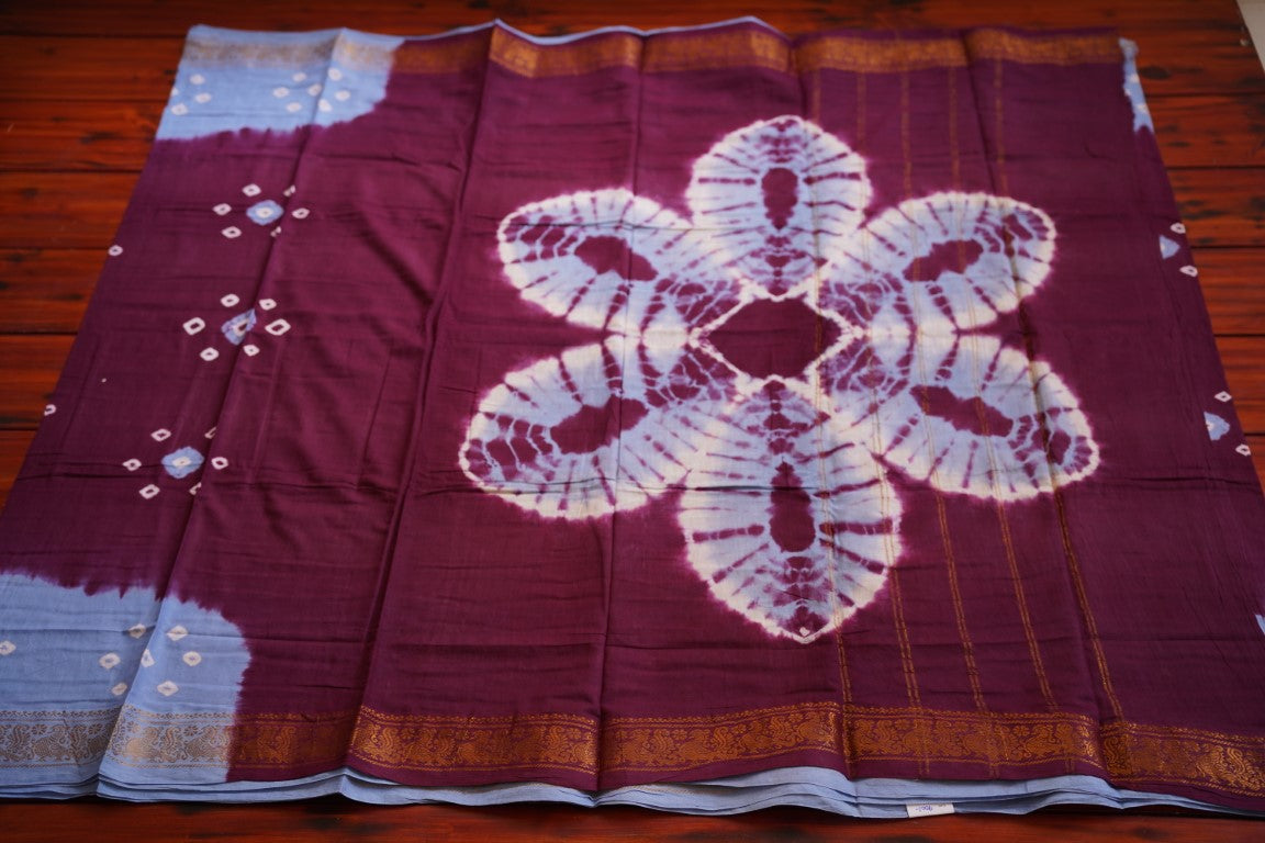 Sungadi handloom Cotton Saree With Jari Border PC9307