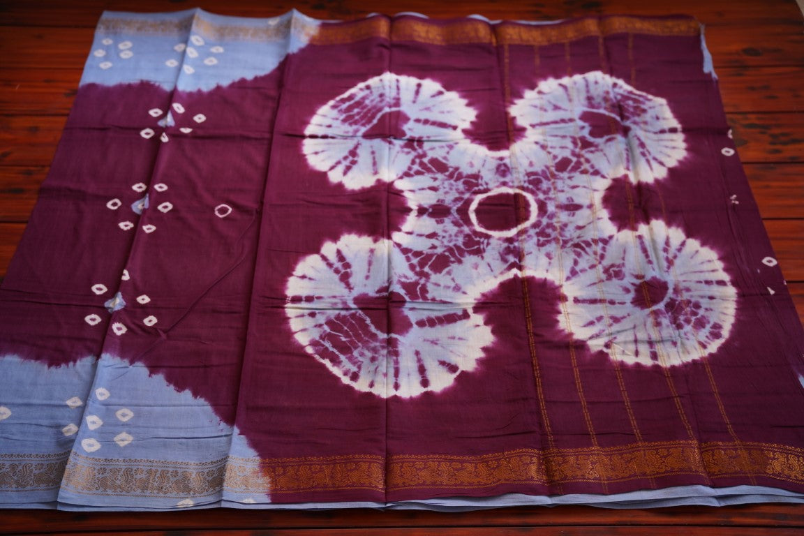 Sungadi handloom Cotton Saree With Jari Border PC9324