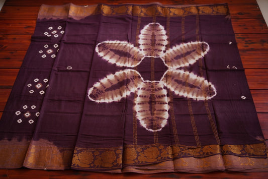 Sungadi handloom Cotton Saree With Jari Border PC9273
