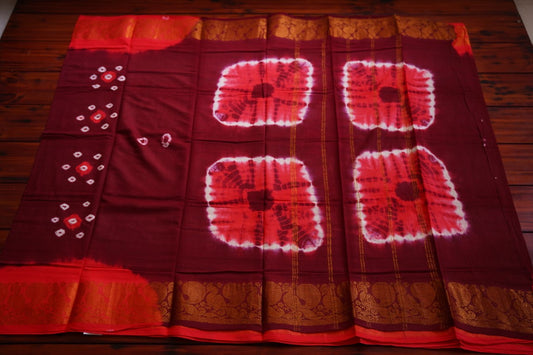 Sungadi handloom Cotton Saree With Jari Border PC9267