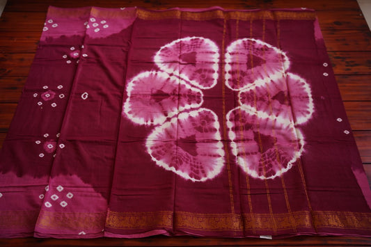Sungadi handloom Cotton Saree With Jari Border PC9351