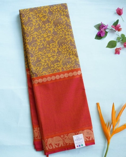 Vanasingaram Chettinad handloom Cotton Saree PC9230