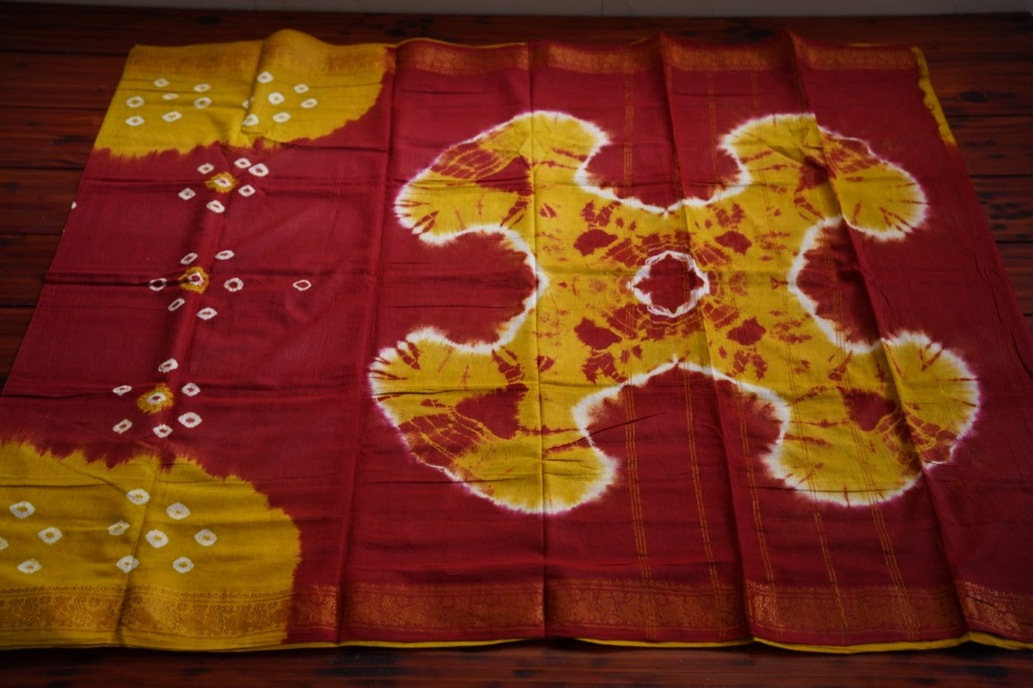 Sungadi handloom Cotton Saree With Jari Border PC9287