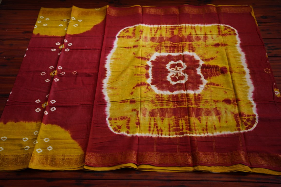 Sungadi handloom Cotton Saree With Jari Border PC9285