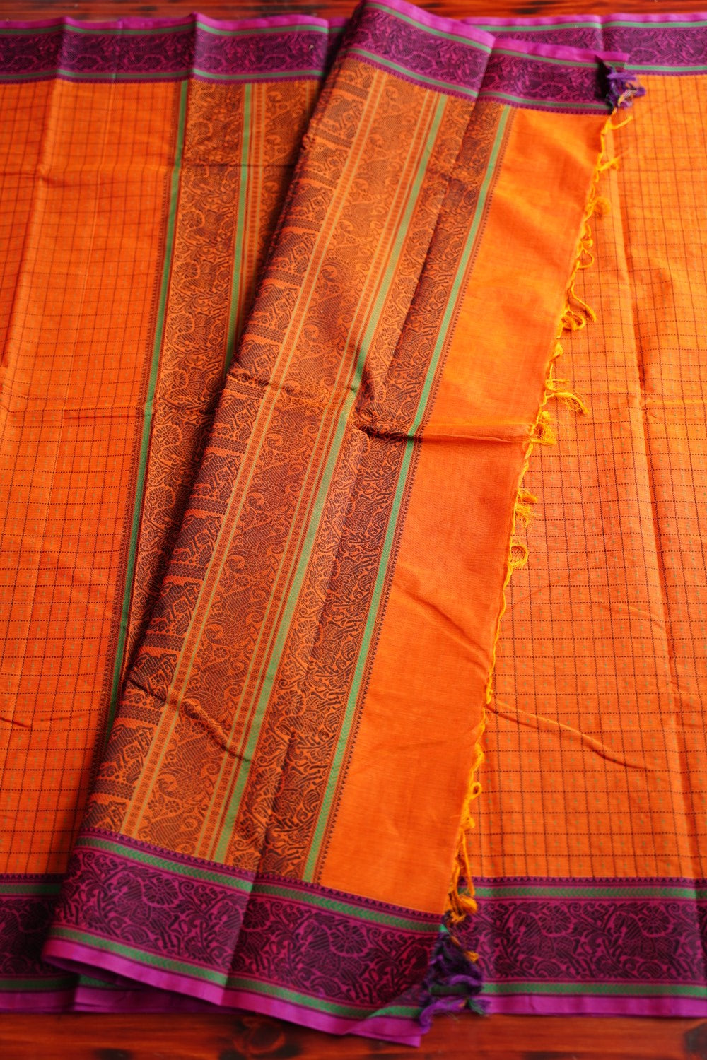 Lakshadeepam Kanchi handloom Cotton saree  PC4666 freeshipping - Parijat Collections