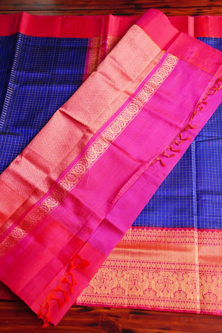 Kanchi Handloom Silk Cotton Saree PC4774 freeshipping - Parijat Collections