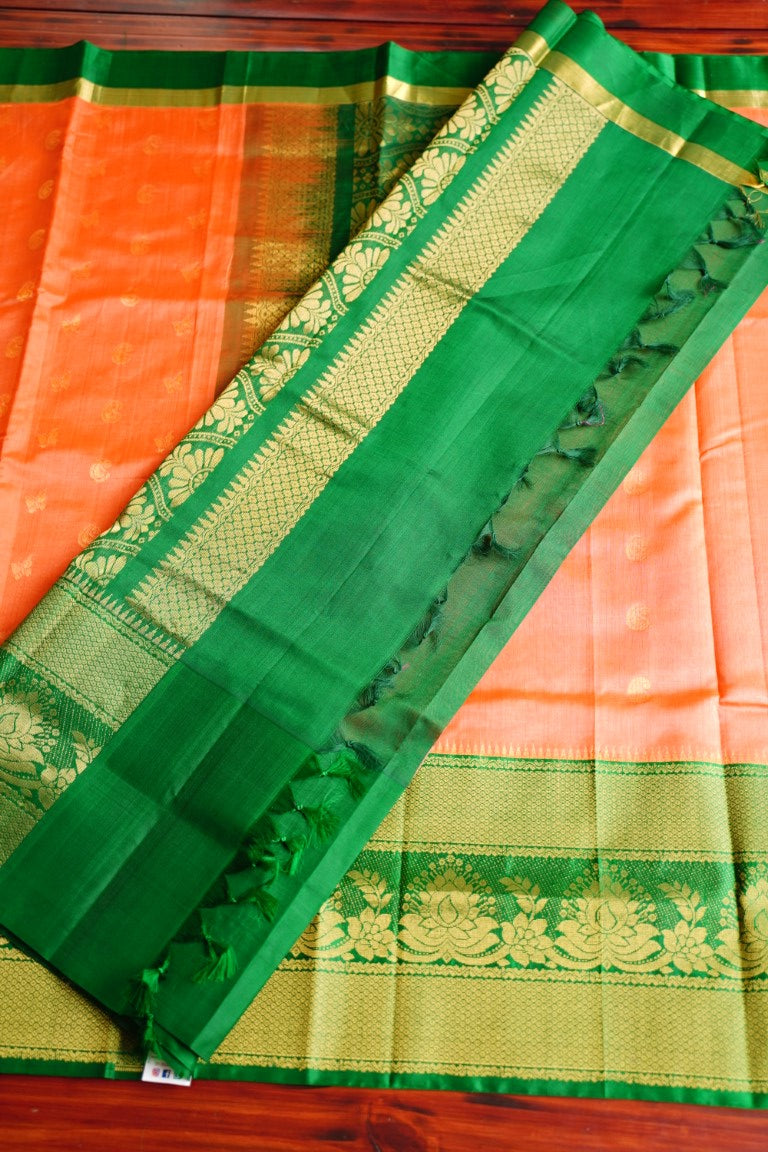 Kanchi Handloom Silk Cotton Saree PC4772 freeshipping - Parijat Collections