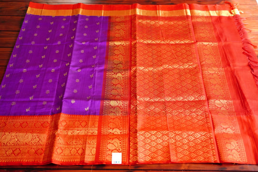 Kanchi Handloom Silk Cotton Saree PC4769 freeshipping - Parijat Collections
