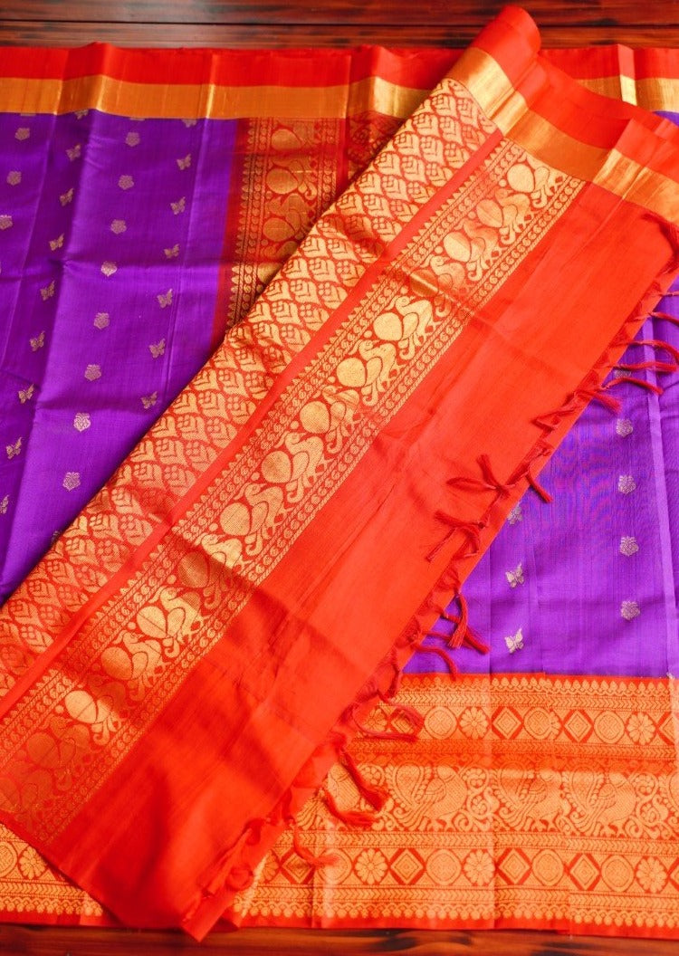 Kanchi Handloom Silk Cotton Saree PC4769 freeshipping - Parijat Collections