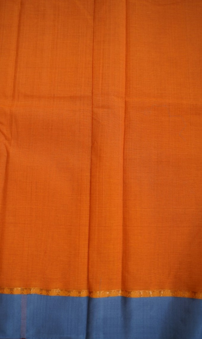 Handloom Cotton Saree with Silk Border  PC6479