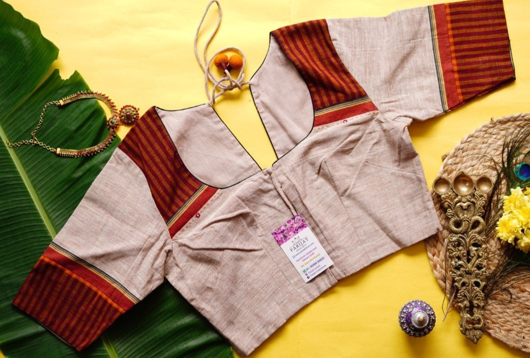 Readymade handloom cotton Blouse PC4901 freeshipping - Parijat Collections