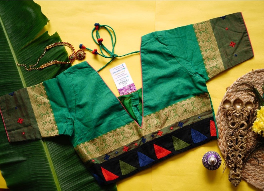 Readymade handloom cotton Blouse PC4905 freeshipping - Parijat Collections
