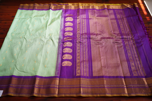 Pastel Green Gadwal Silk Saree  PC9439