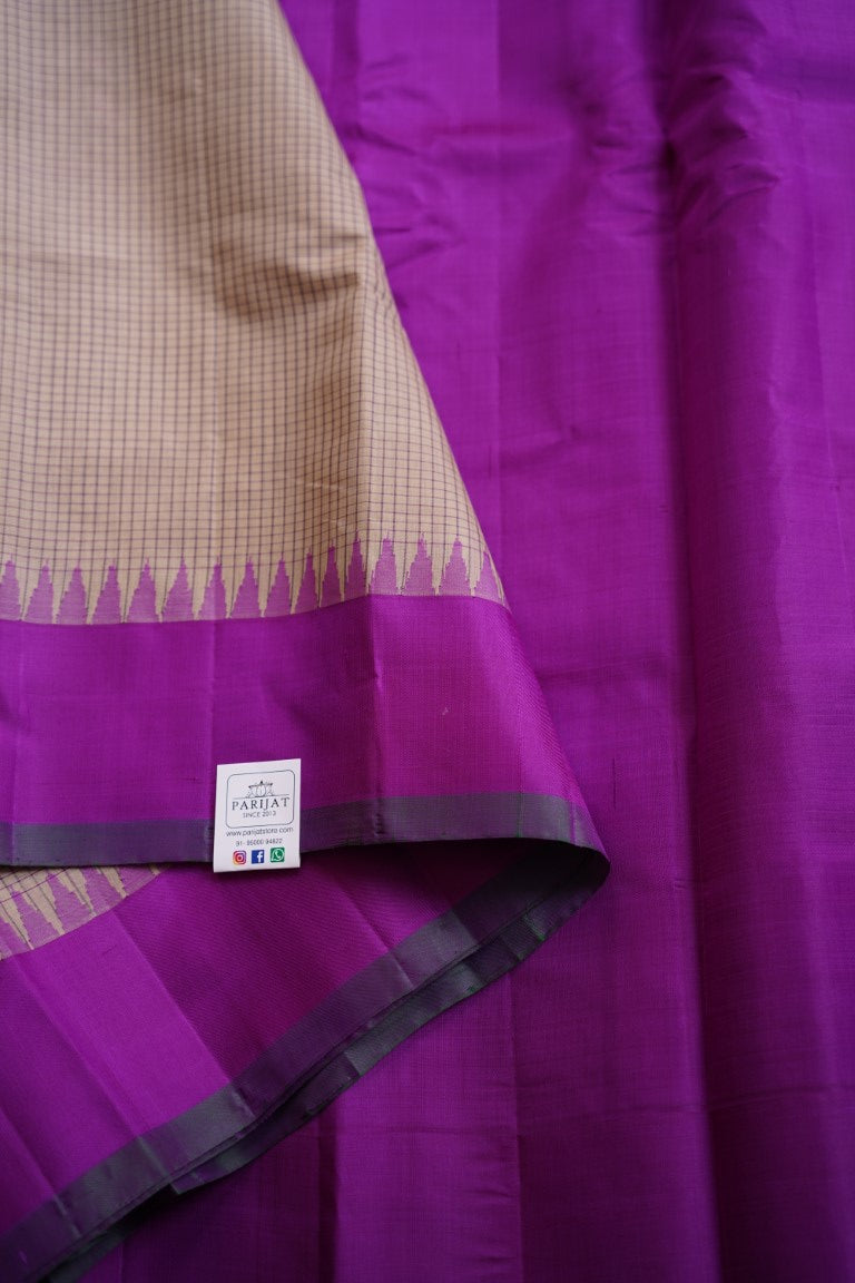 Gadwal Silk Cotton Saree With Zari Border PC9418