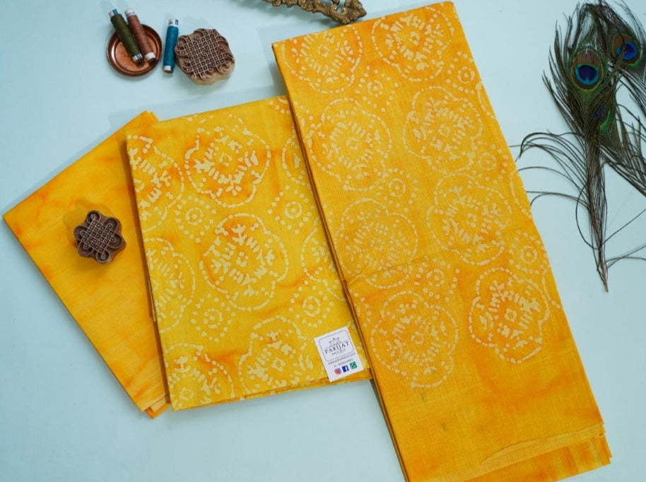 Wax Batik Cotton Handloom Salwar Material PC6641