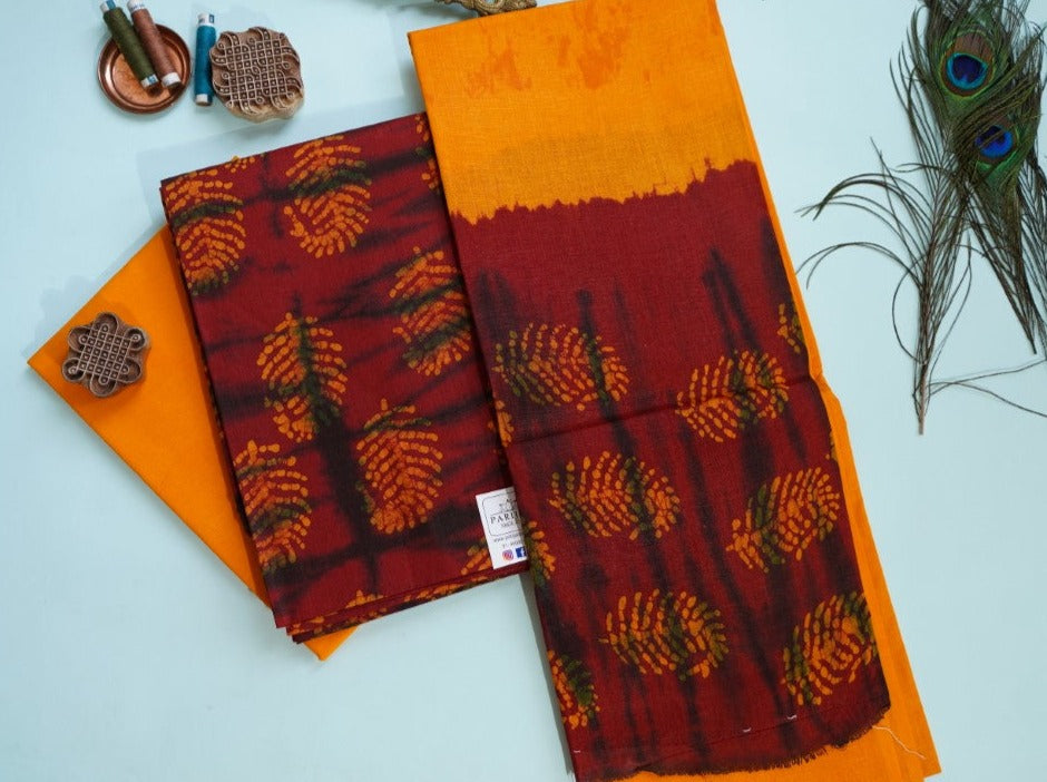Wax Batik Cotton Handloom Salwar Material PC6644