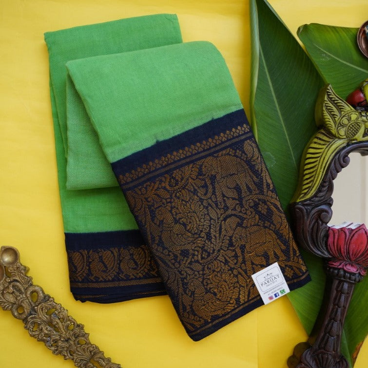 Madurai Sungadi handloom Cotton Saree with jari border PC7687