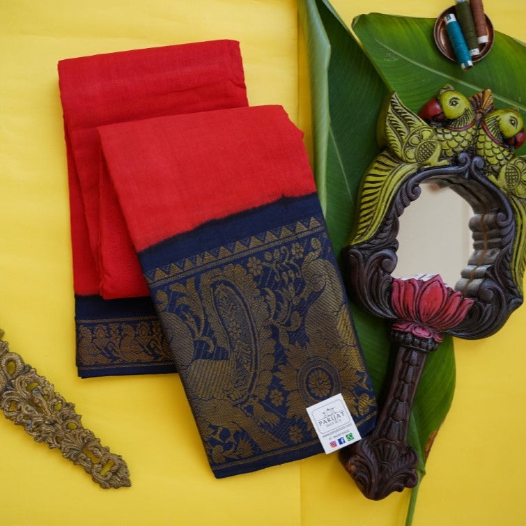 Madurai Sungadi handloom Cotton Saree with jari border PC7684