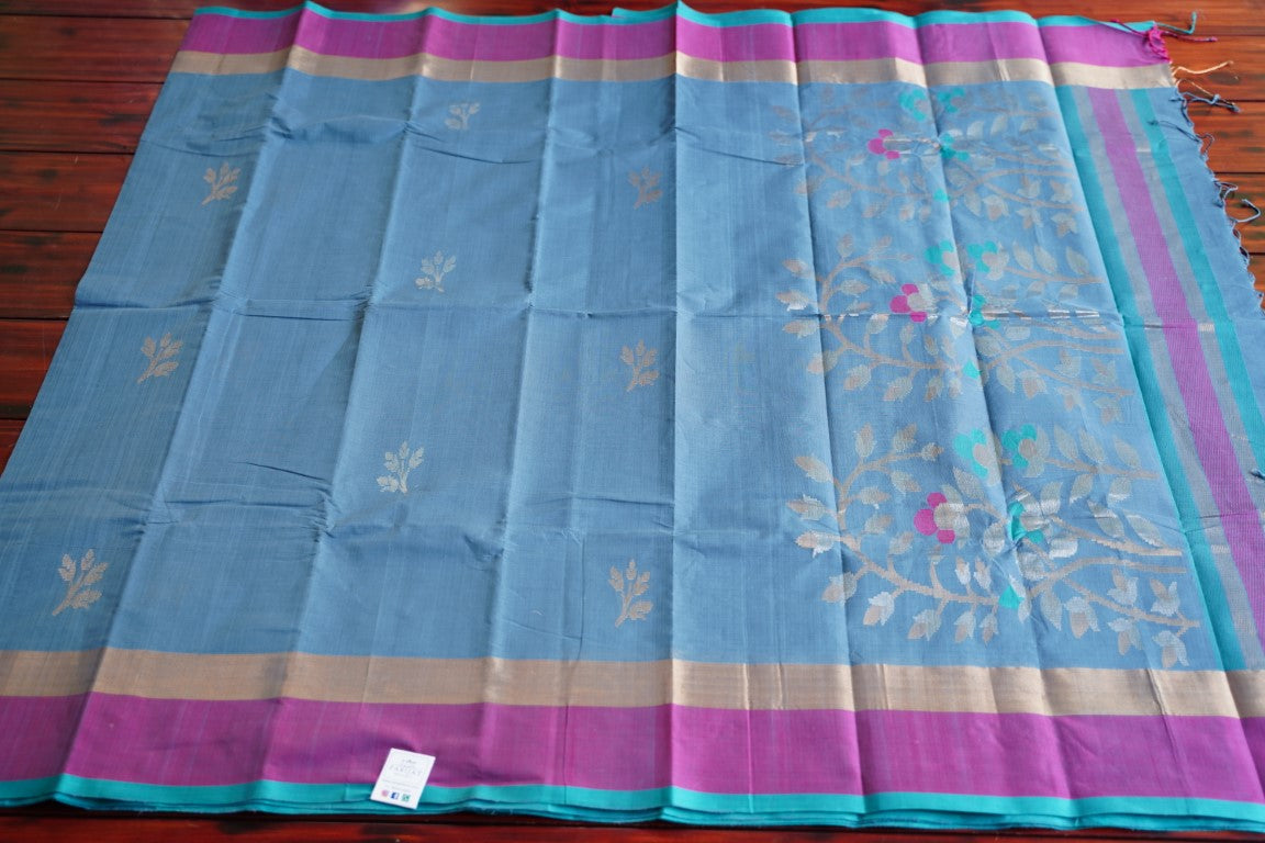 Kovai handloom Cotton saree with jari border PC5441 freeshipping - Parijat Collections