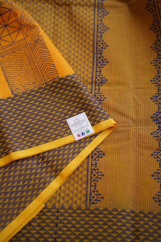 Block Printed Kanchi Cotton Saree PC6856