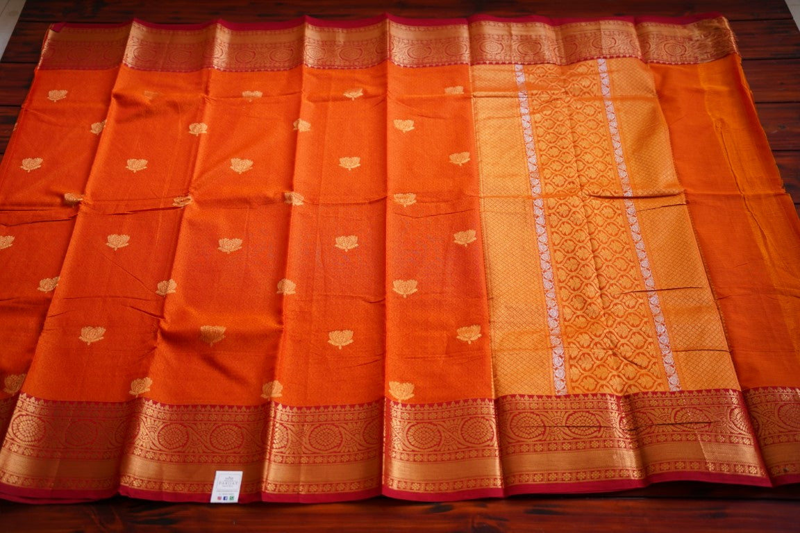 Chettinad handloom Cotton Saree with jari border  PC8211