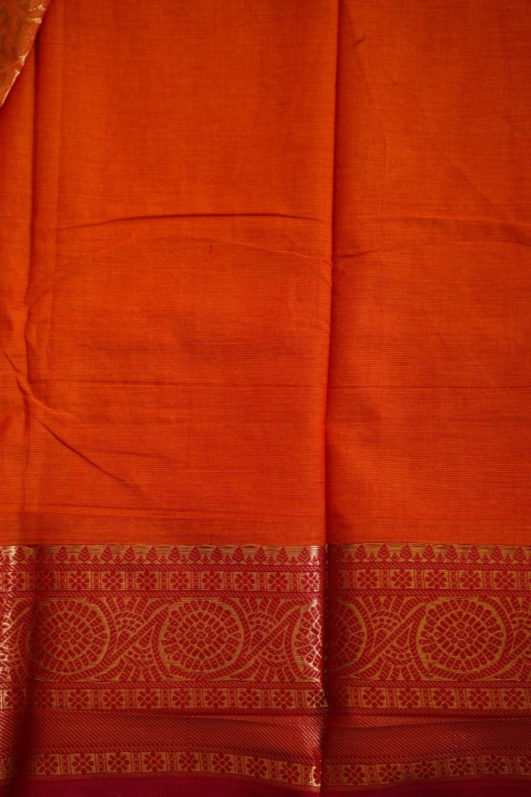 Chettinad handloom Cotton Saree with jari border  PC8211