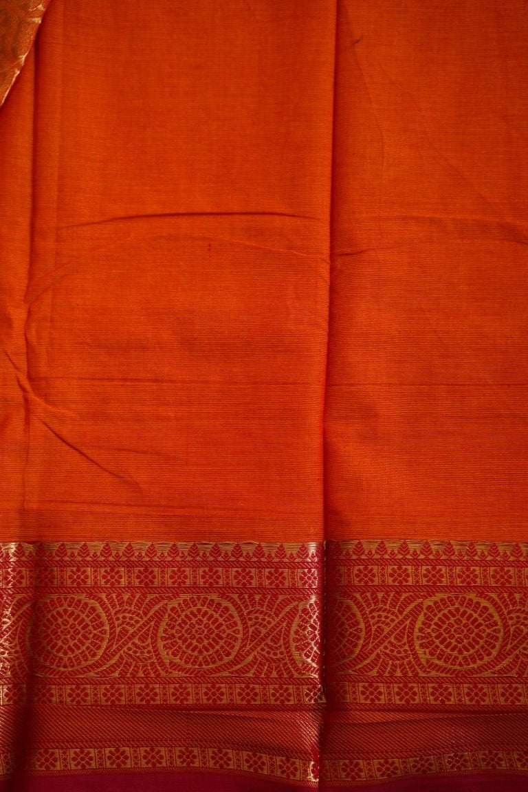 Chettinad handloom Cotton Saree with jari border  PC8211